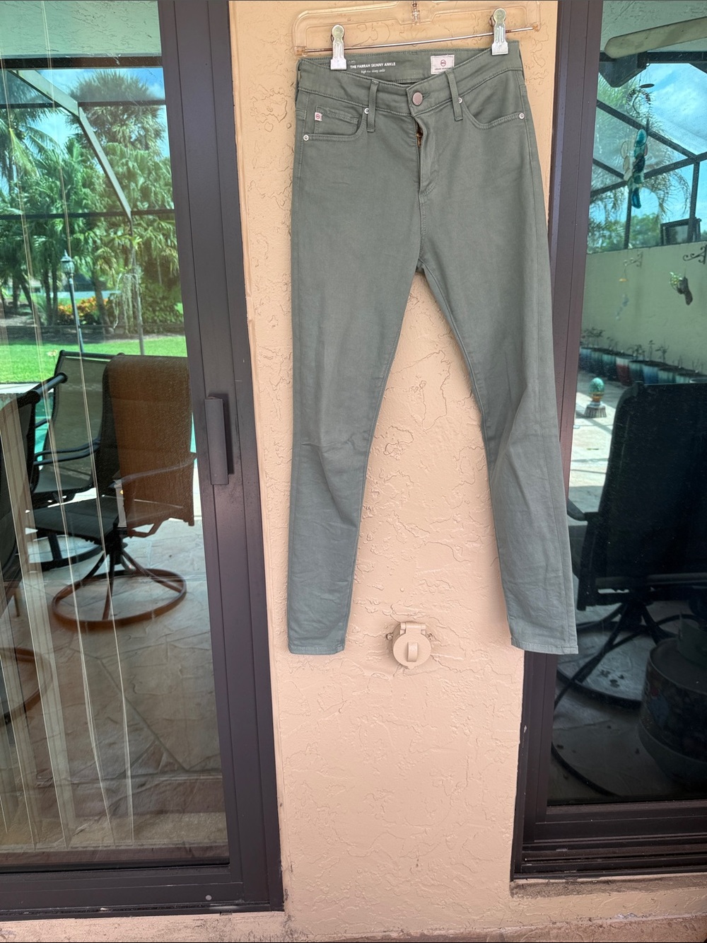 Ag Adriano Goldschmied Olive Green Skinny Jeans